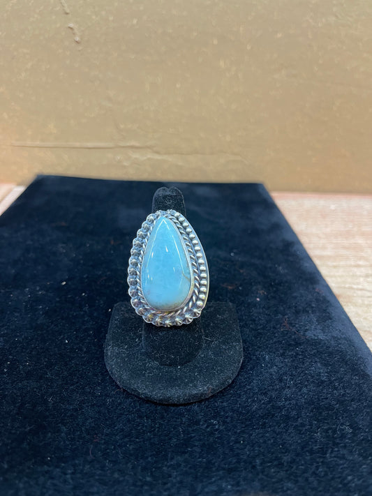 Turquoise Heavy Silver Ring By J.Piaso,Jr. Navajo