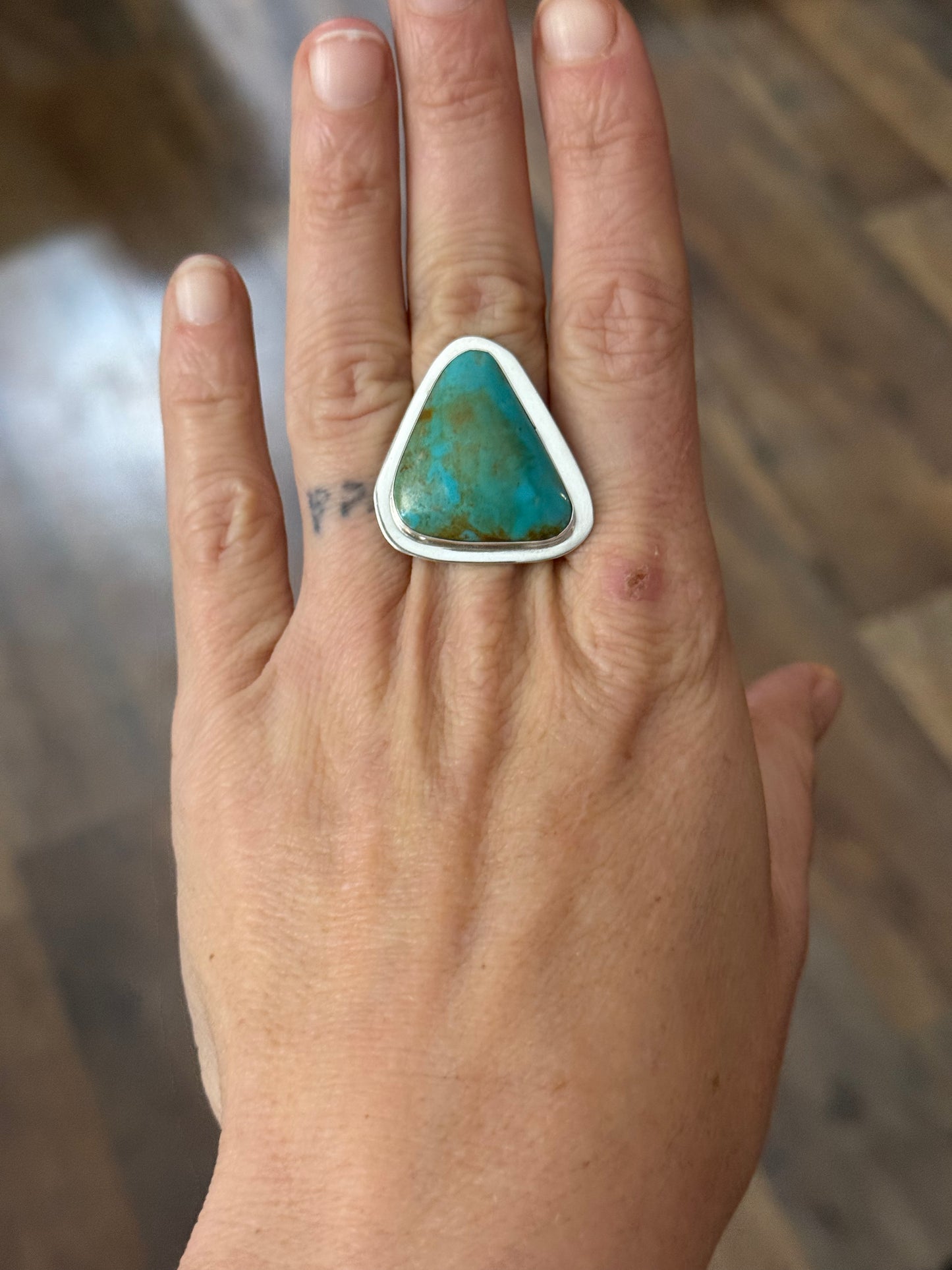 8.0 Royston Turquoise Ring by Marie Jackson, Navajo