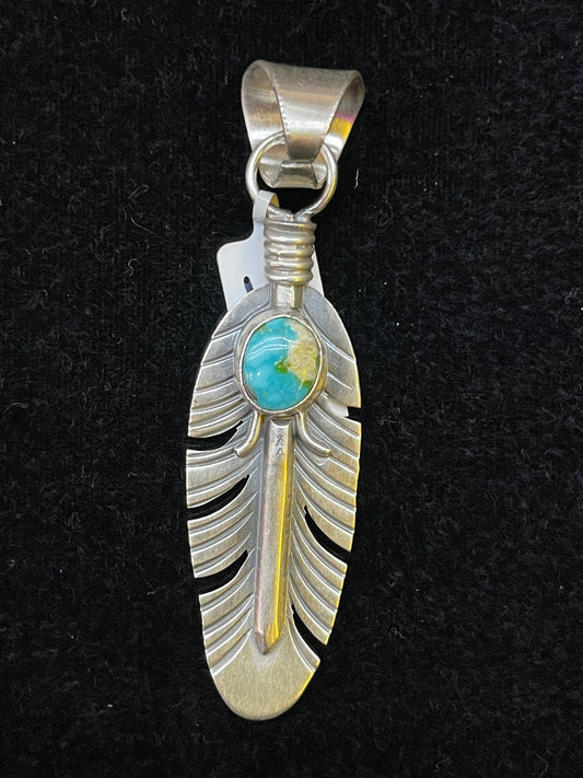 Sonoran Gold Feather Pendant by Jeff Largo