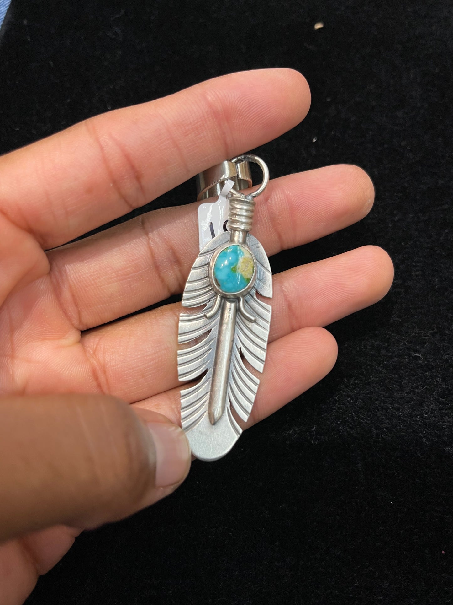 Sonoran Gold Feather Pendant by Jeff Largo