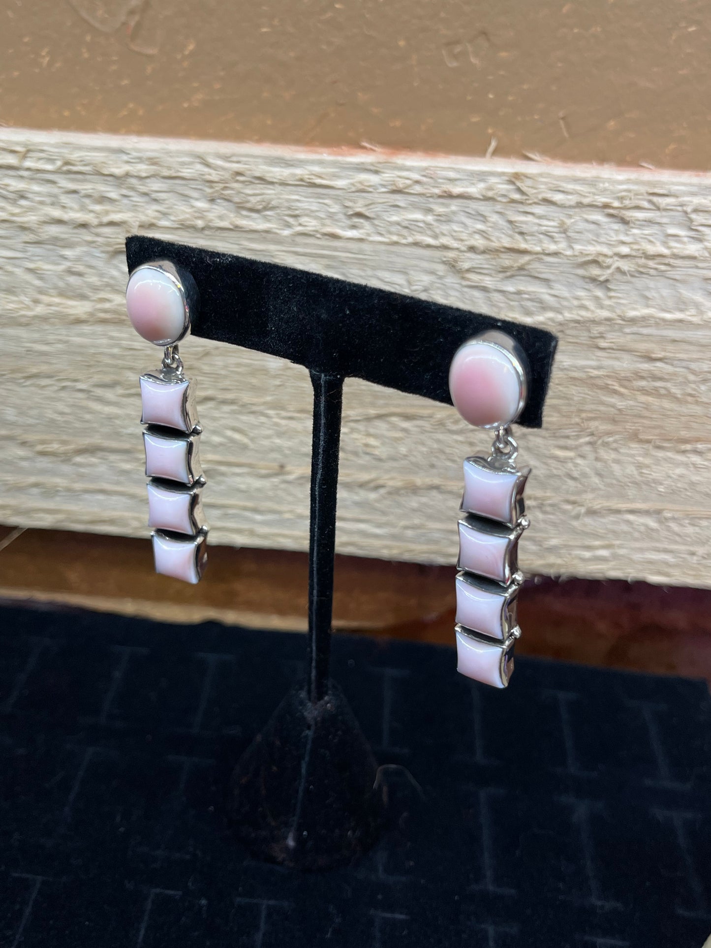 Pink Conch Shell Earrings