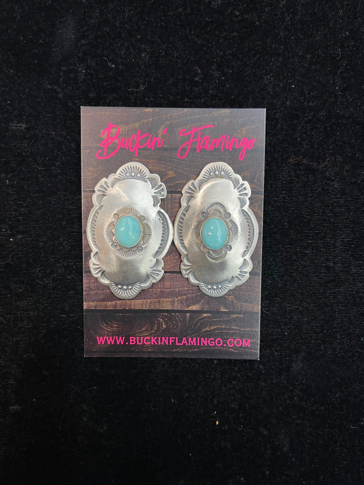 Dry Creek Turquoise Post Earrings by Jeff Largo