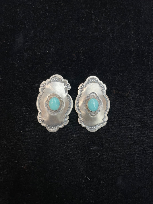 Dry Creek Turquoise Post Earrings by Jeff Largo