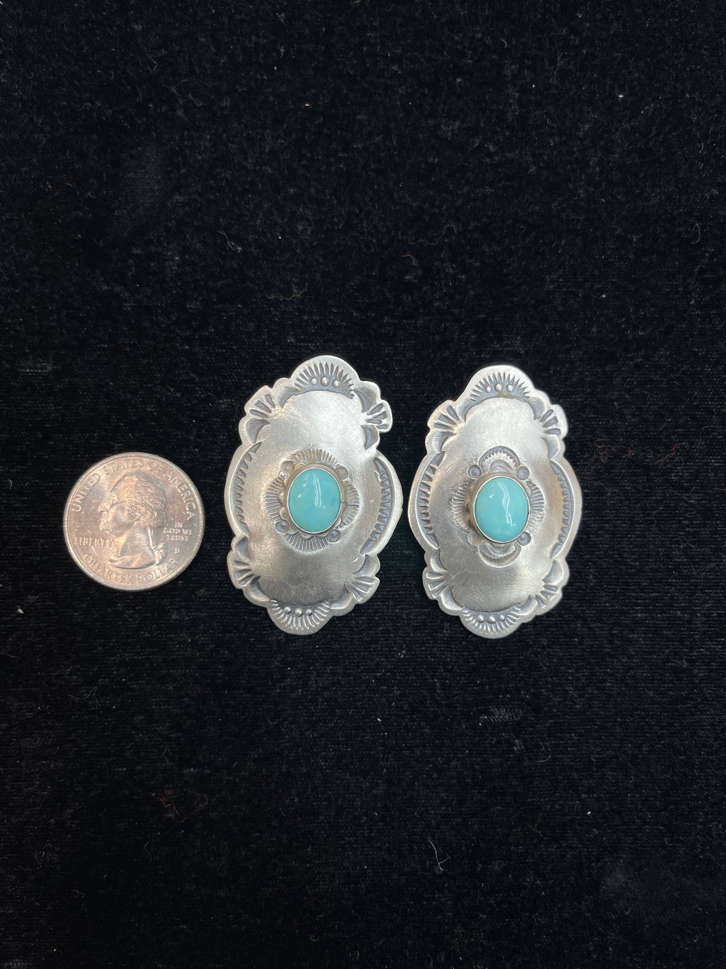 Dry Creek Turquoise Post Earrings by Jeff Largo
