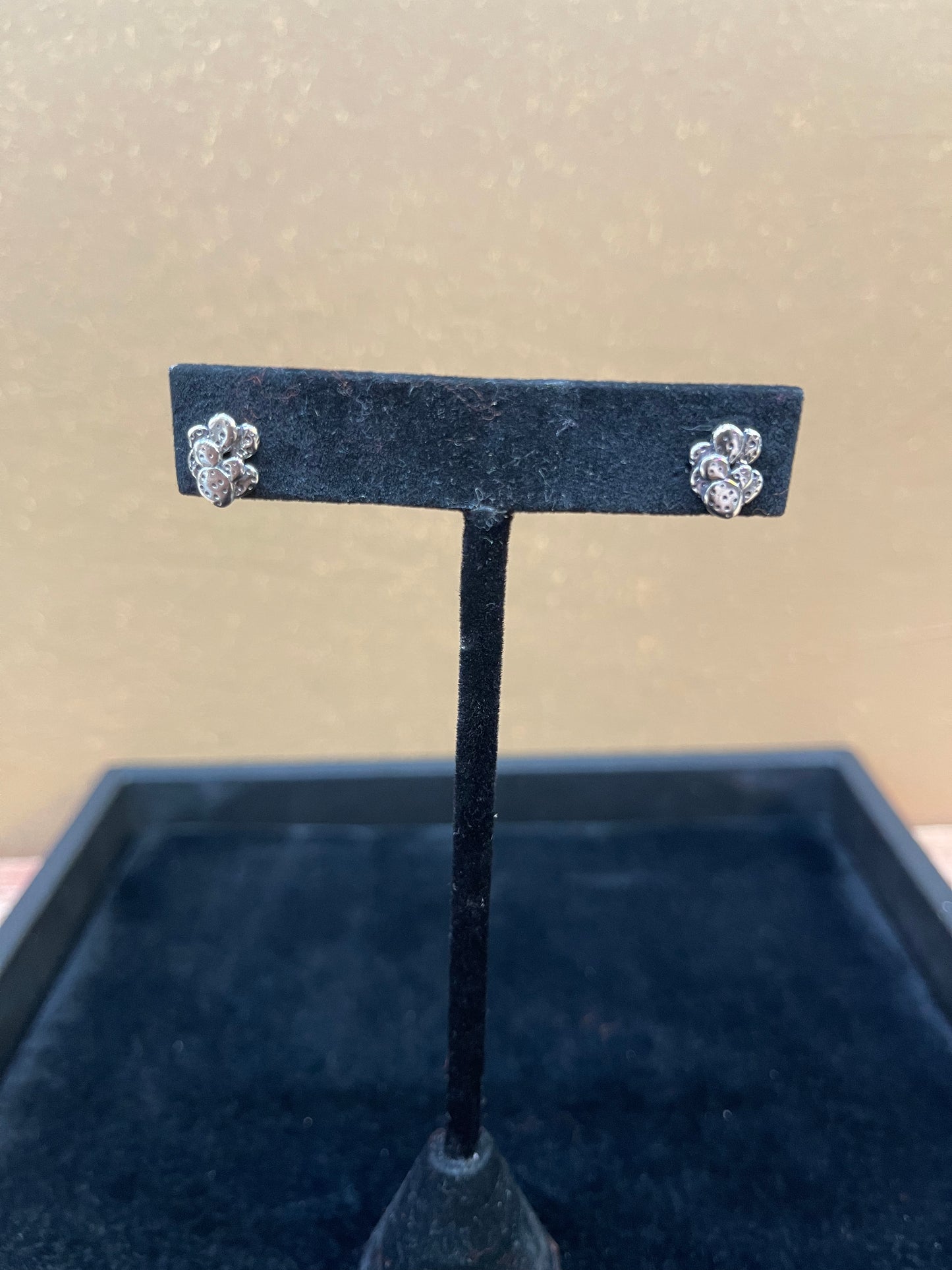 Sterling Silver Cactus Cluster Post Earrings