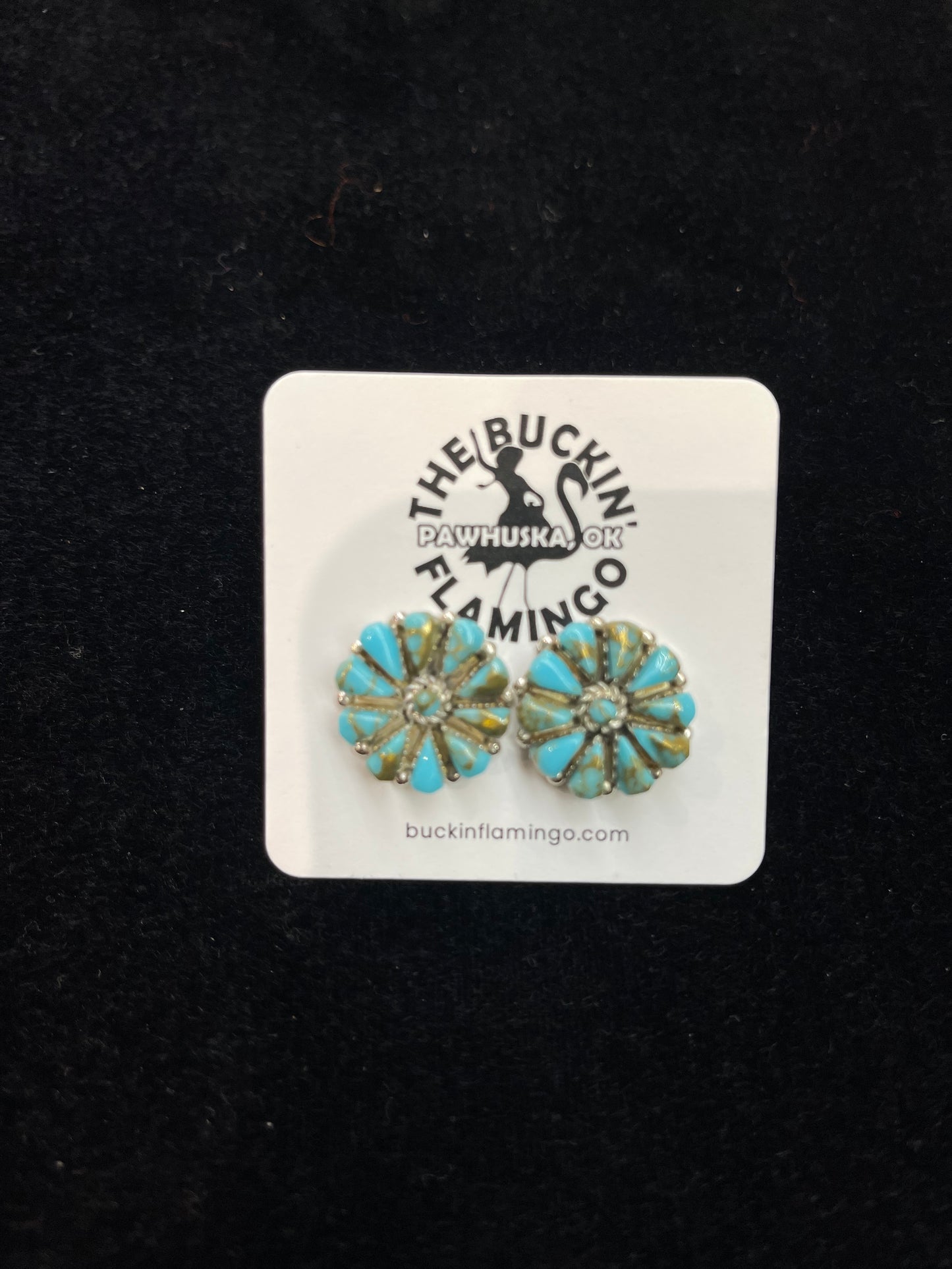 Turquoise Cluster Post Earrings