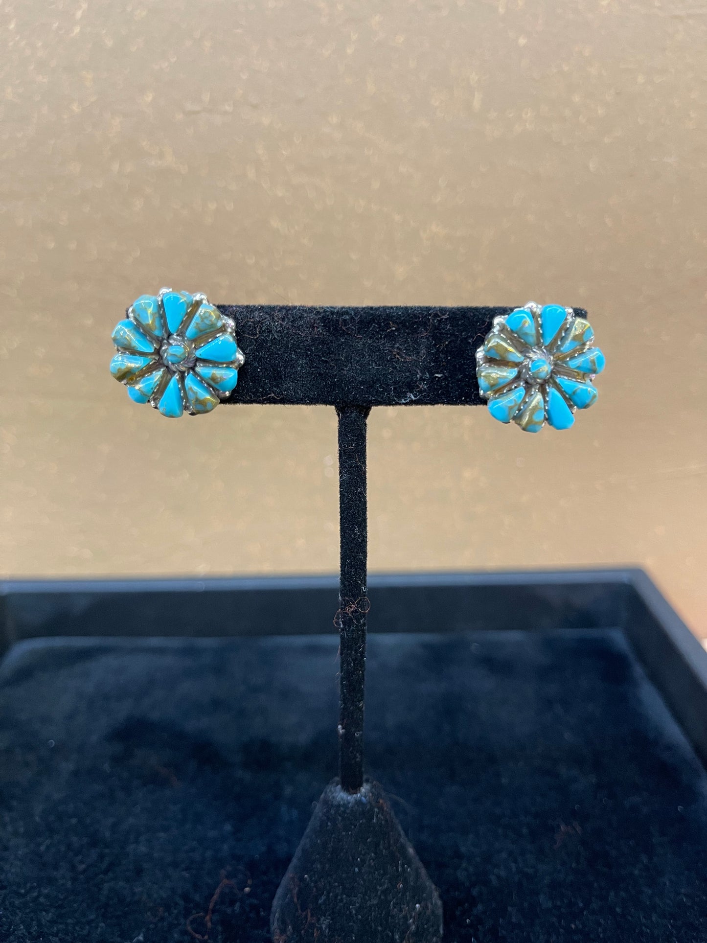 Turquoise Cluster Post Earrings