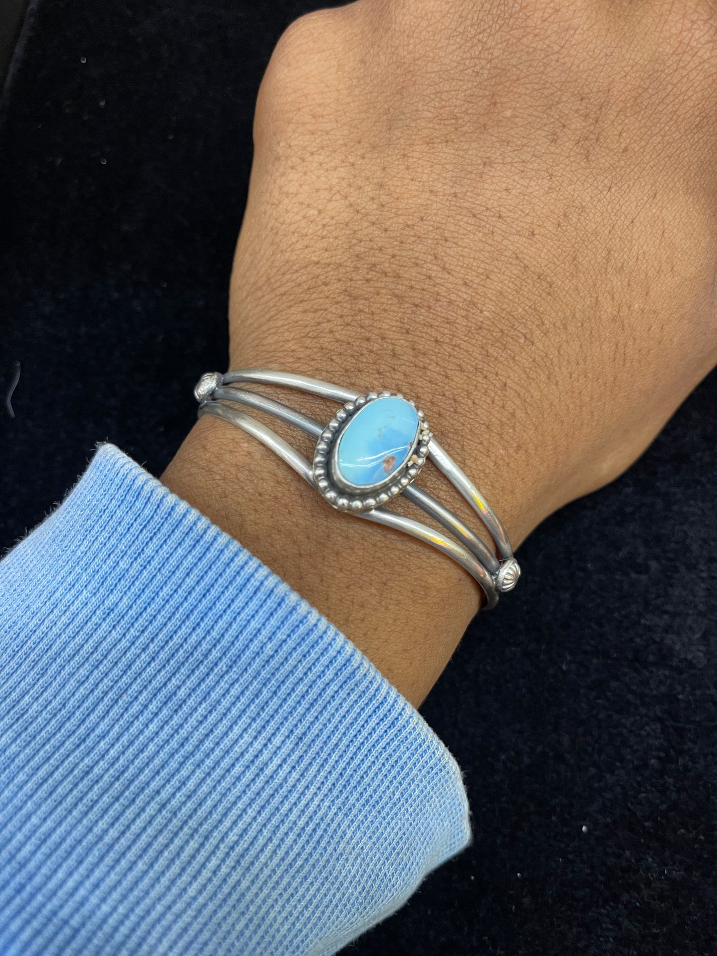 Golden Hills Turquoise 6"- 7" Bracelet by Boyd Ashley Navajo