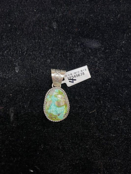 Sonoran Gold Turquoise Pendant by John Nelson, Navajo