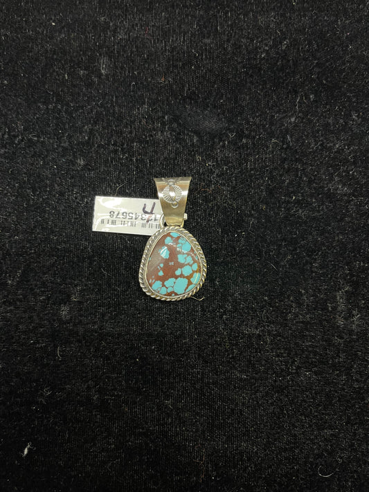 Egyptian Turquoise Pendant by John Nelson, Navajo