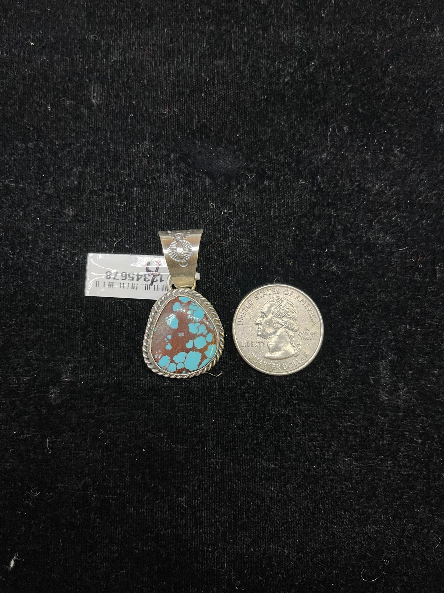 Egyptian Turquoise Pendant by John Nelson, Navajo