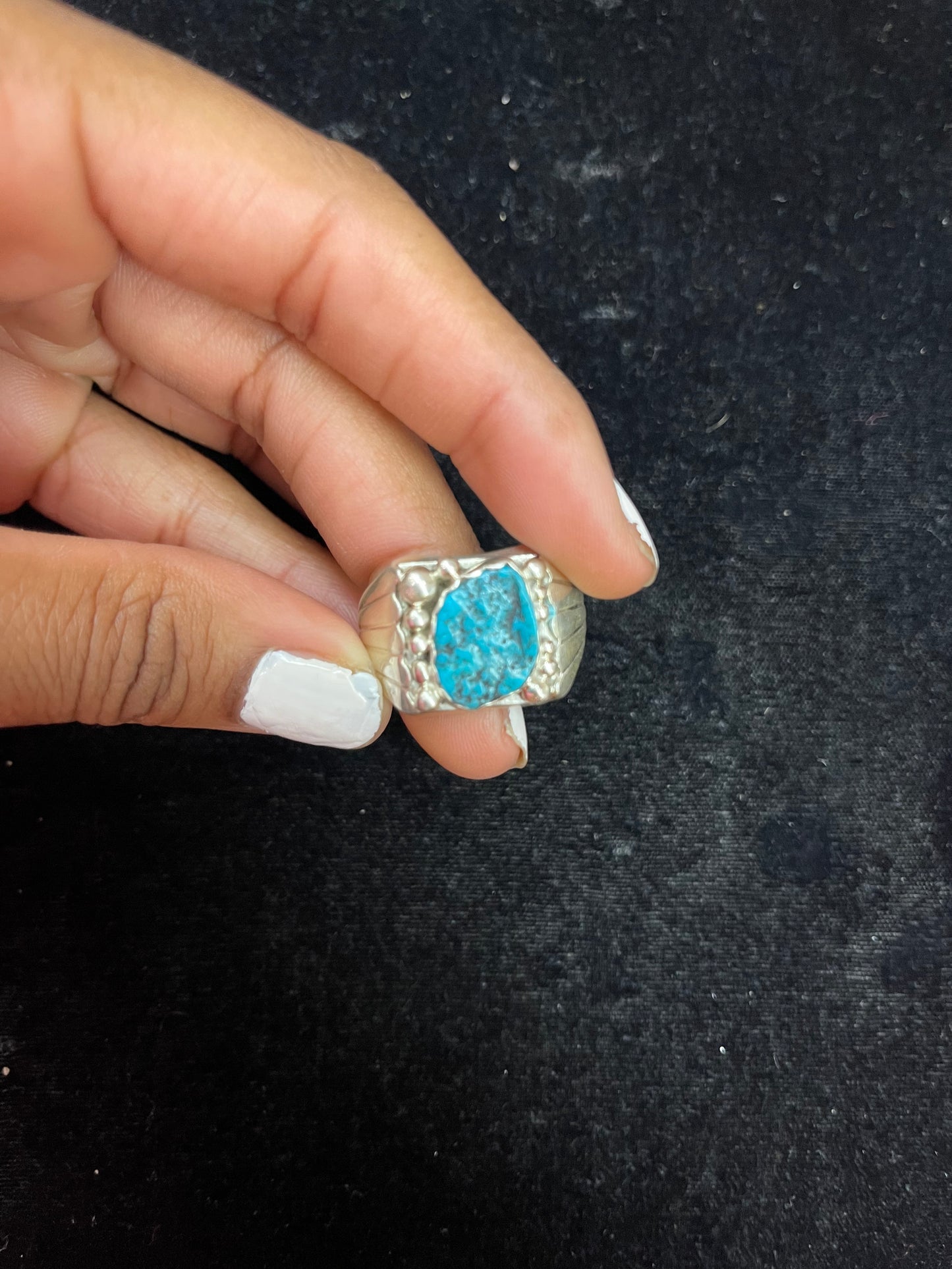 12.0 Natural Sleeping Beauty Turquoise Ring