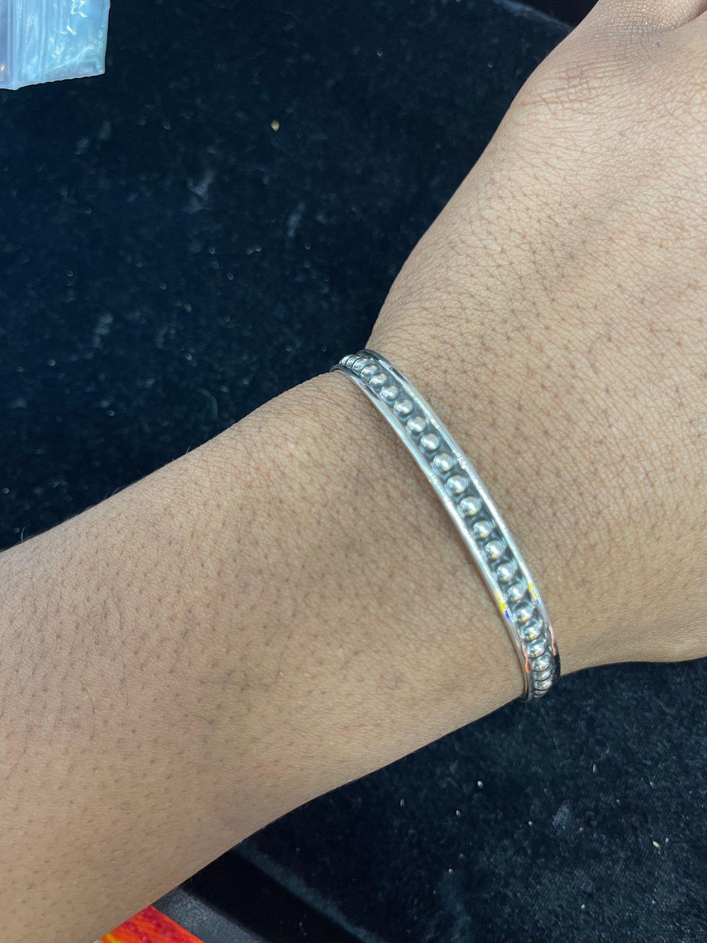 Silver Dot Bracelet 6 1/2"- 7 1/2"