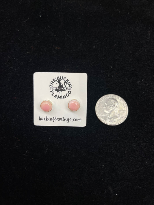 8mm Cotton Candy Circle Earrings