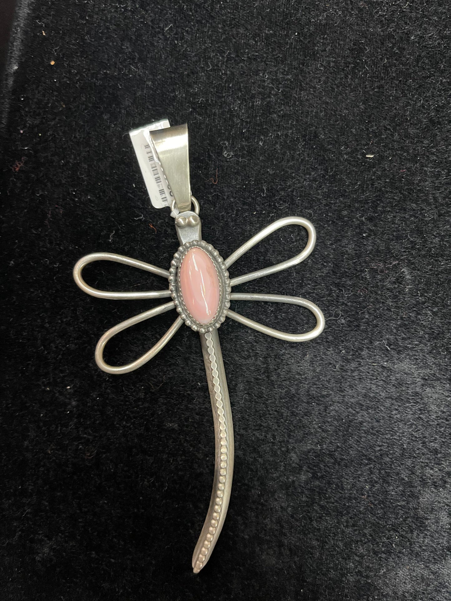 Pink Conch Shell Dragonfly Pendants Navajo