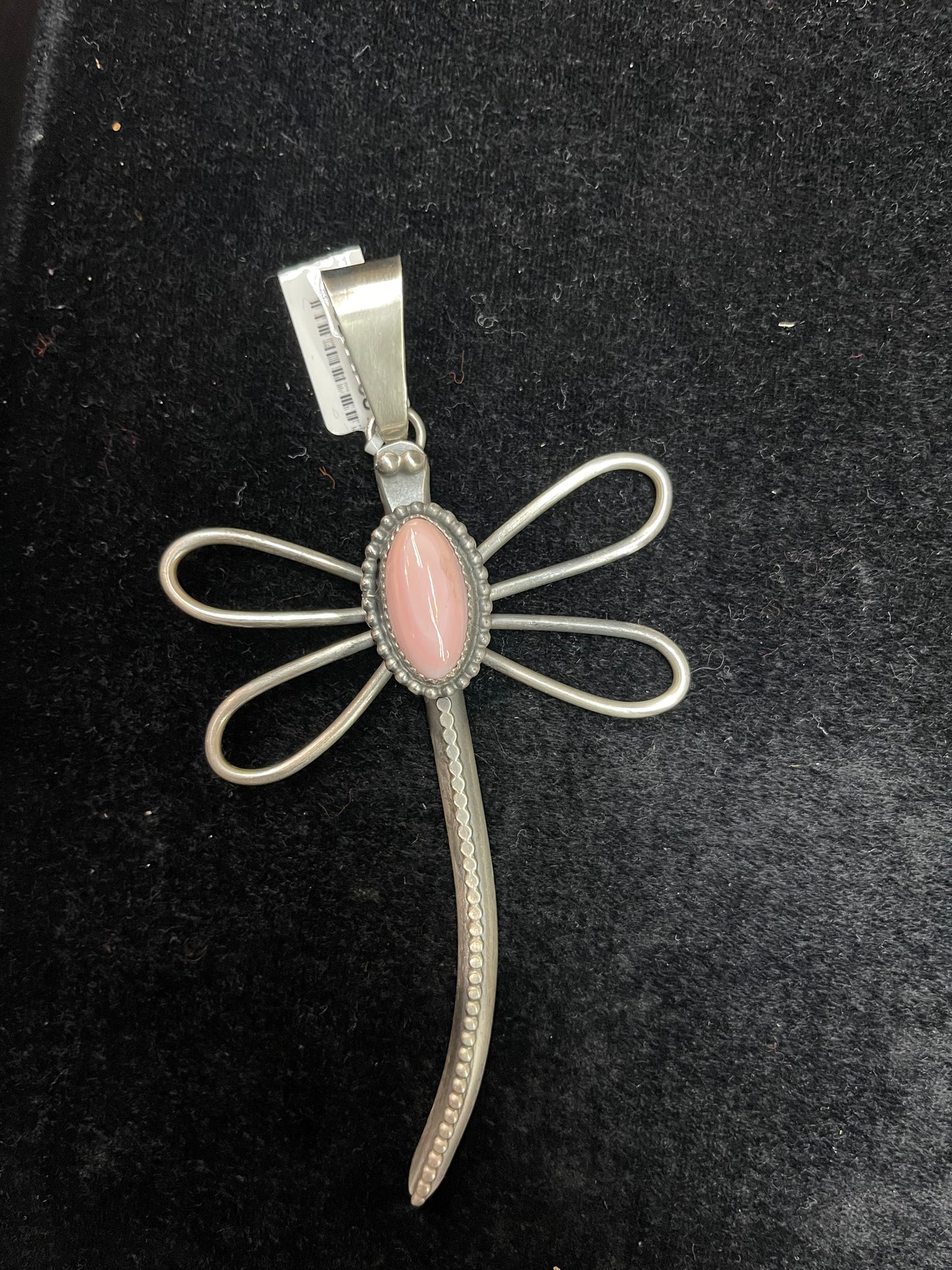 Pink Conch Shell Dragonfly Pendants Navajo