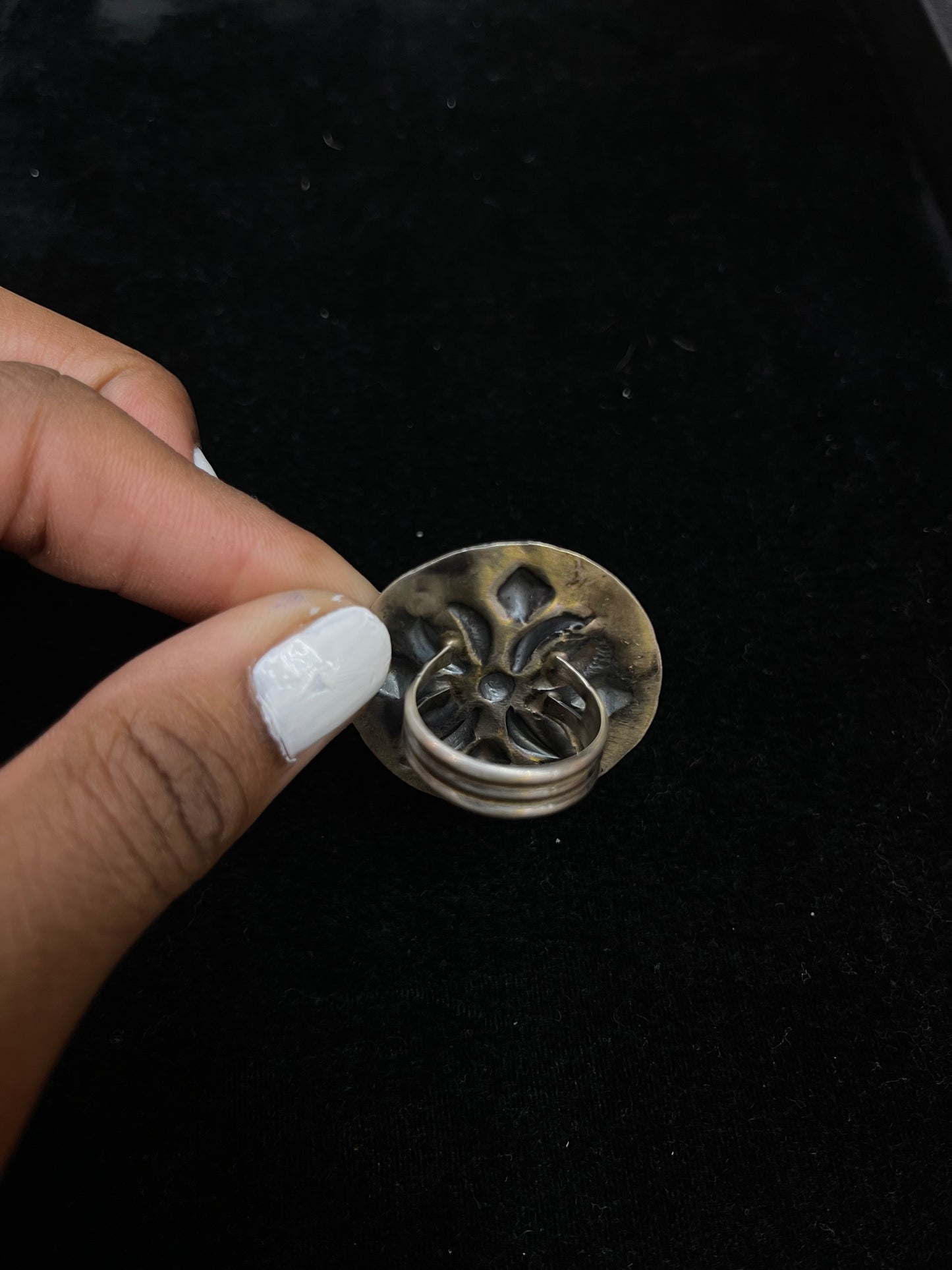 9.0 Concho Ring by Tahe,  L Navajo