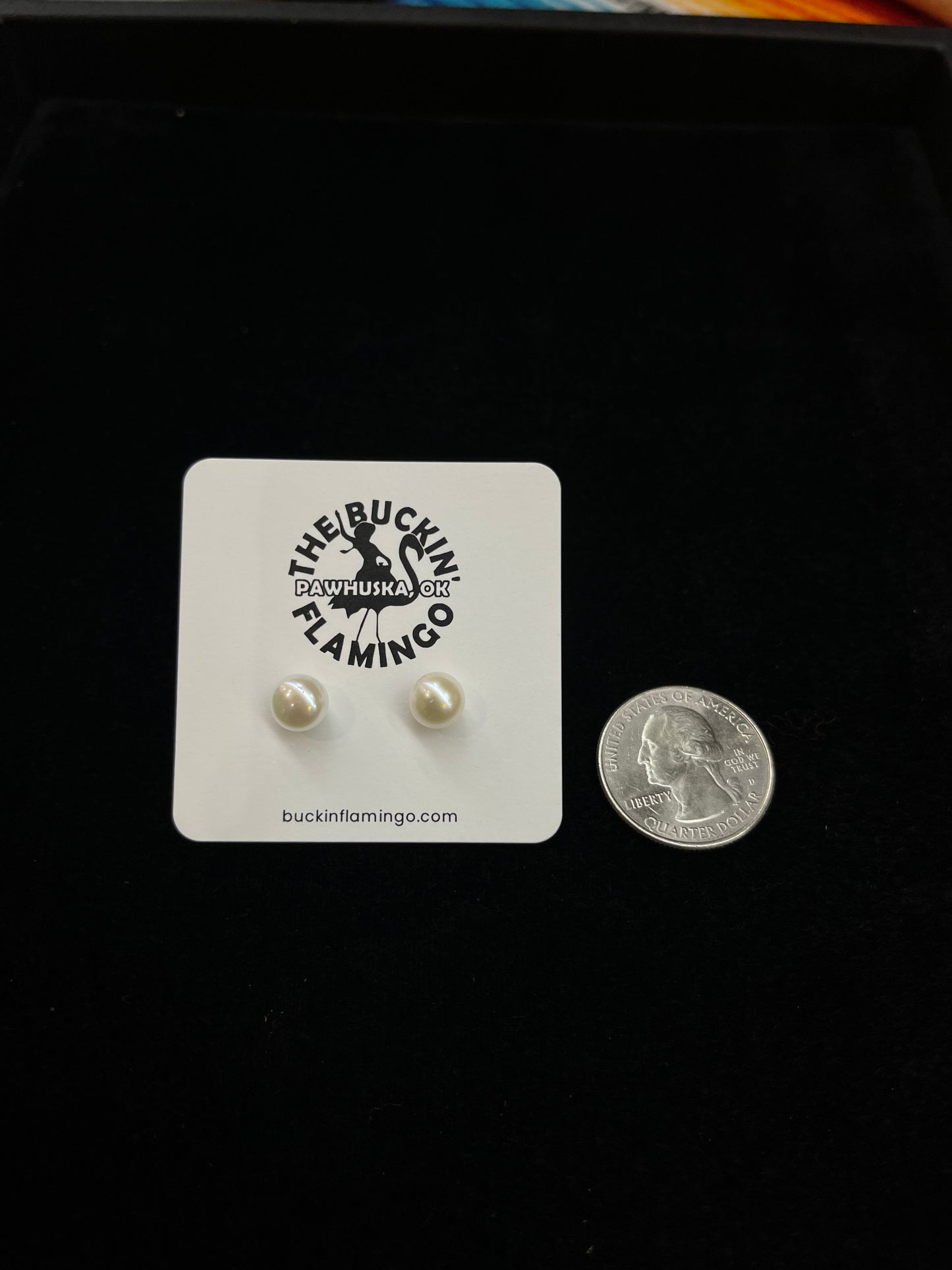 7mm Freshwater Pearl Post Earrings