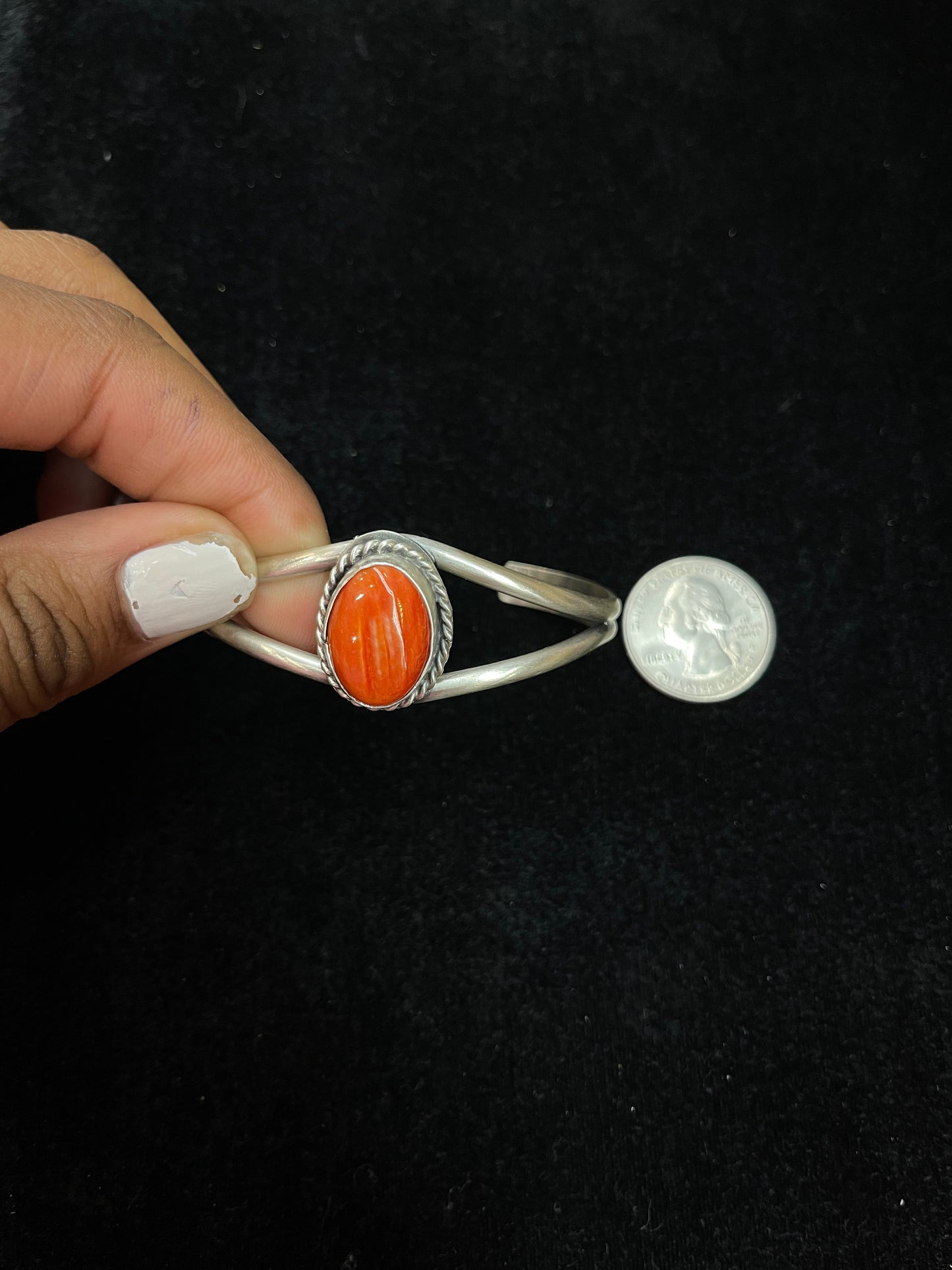 5 3/4”- 6 3/4” Spiny Oyster Shell Cuff by Boyd J. Ashley, Navajo