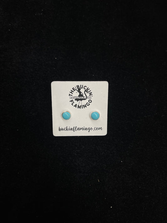 Round Turquoise Earrings