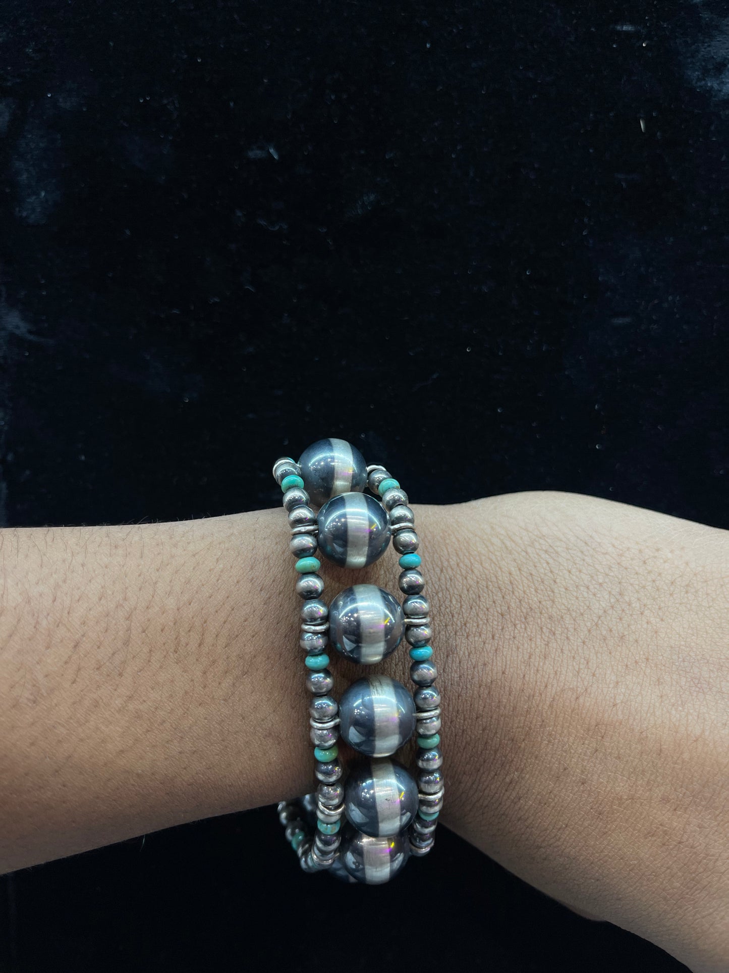 Navajo Pearl & Turquoise Necklace, Earring, and Bracelet Set