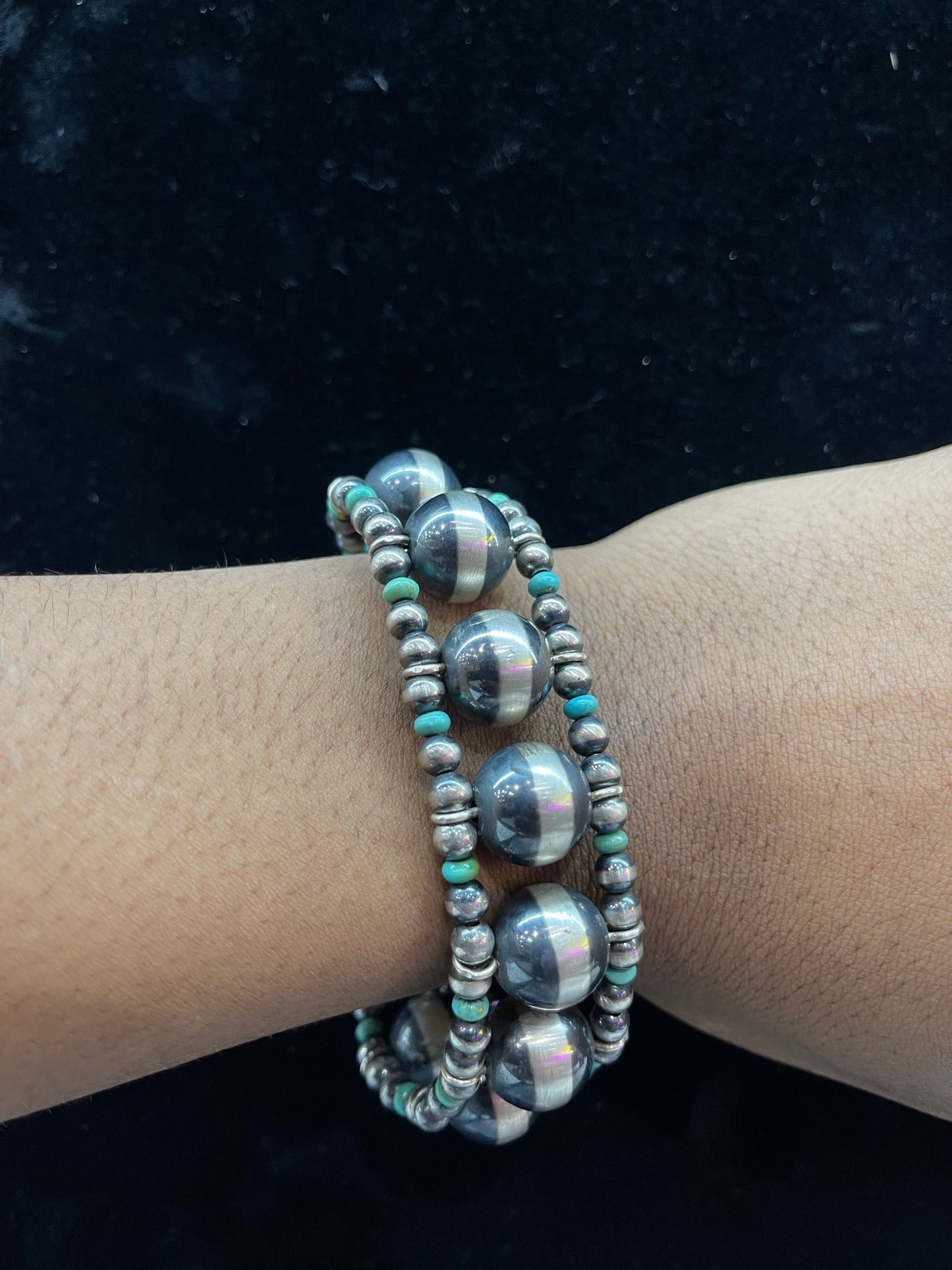 Navajo Pearl & Turquoise Necklace, Earring, and Bracelet Set