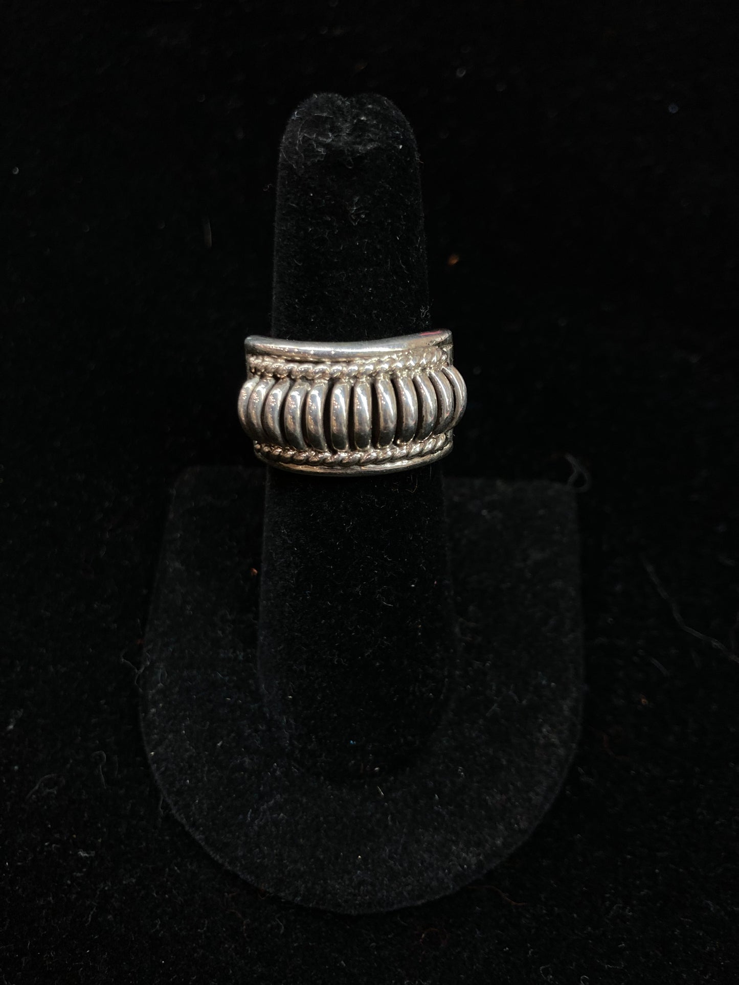 Sterling Silver Shrimp Tail Ring by Thomas Charley, Navajo