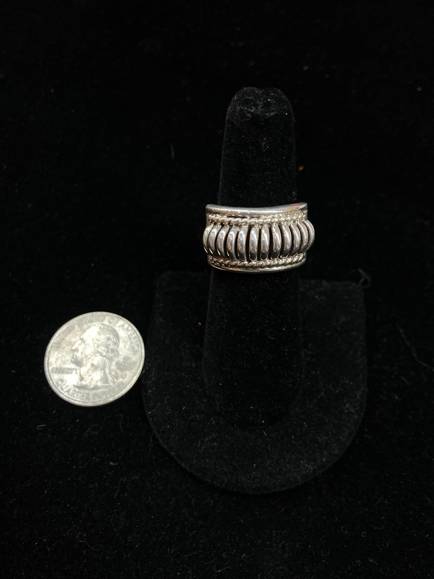 Sterling Silver Shrimp Tail Ring by Thomas Charley, Navajo