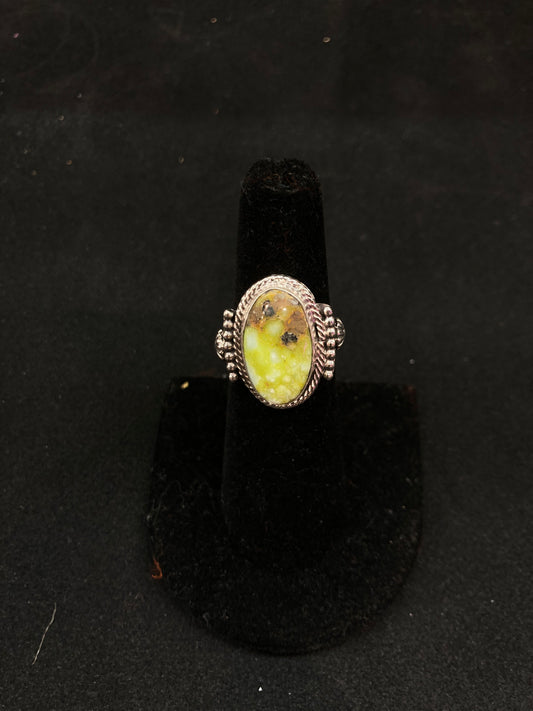 6.0 Palomino Turquoise Ring by Andrew Vandever, Navajo