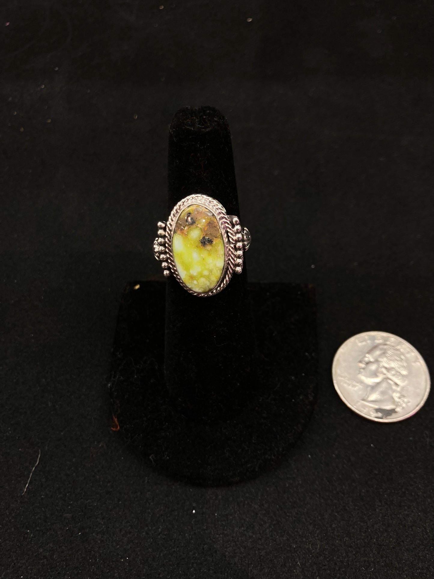 6.0 Palomino Turquoise Ring by Andrew Vandever, Navajo