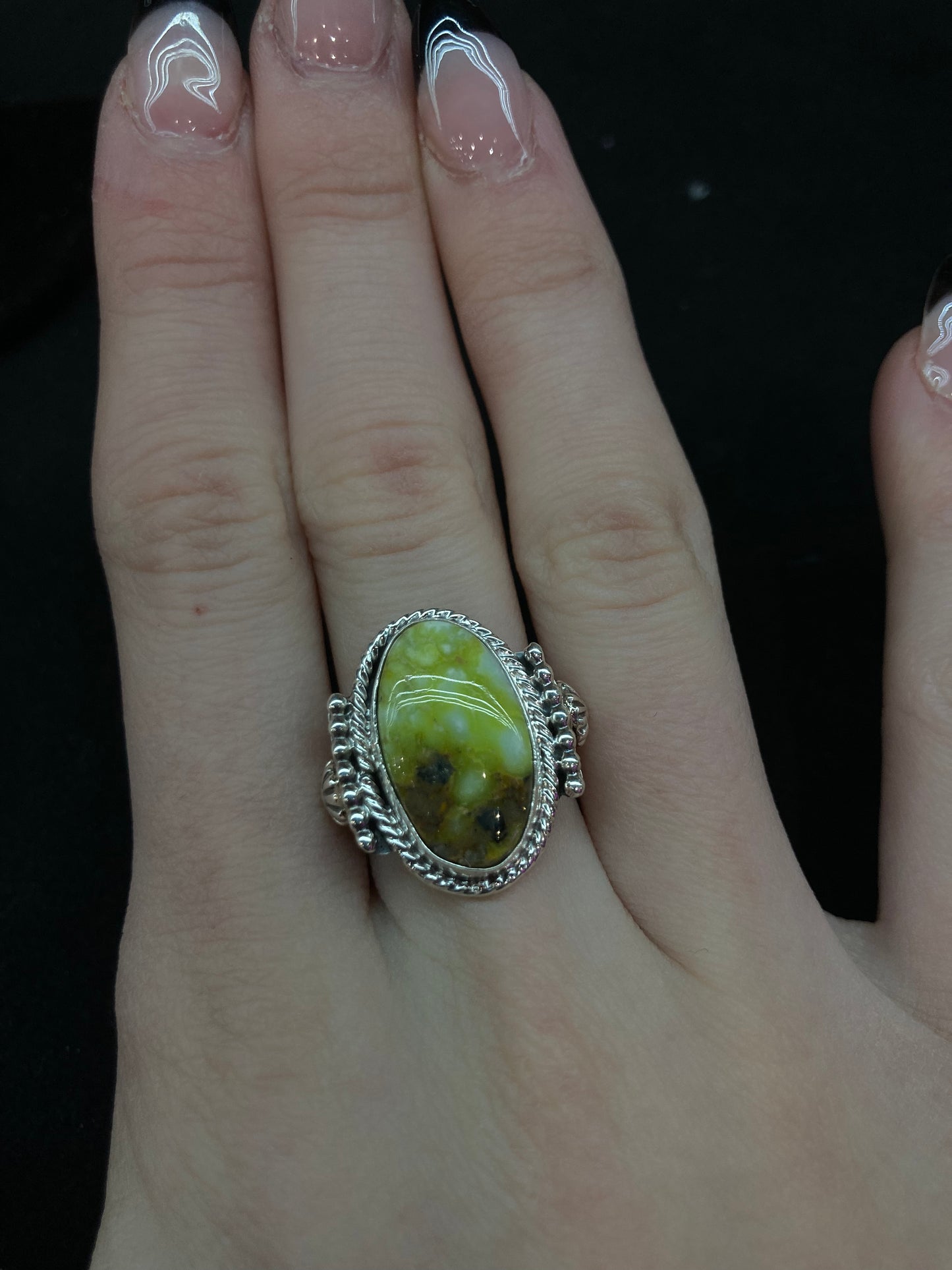 6.0 Palomino Turquoise Ring by Andrew Vandever, Navajo