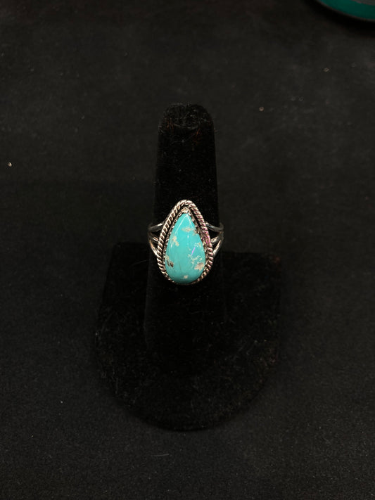 6.5 Turquoise Tear Drop Ring