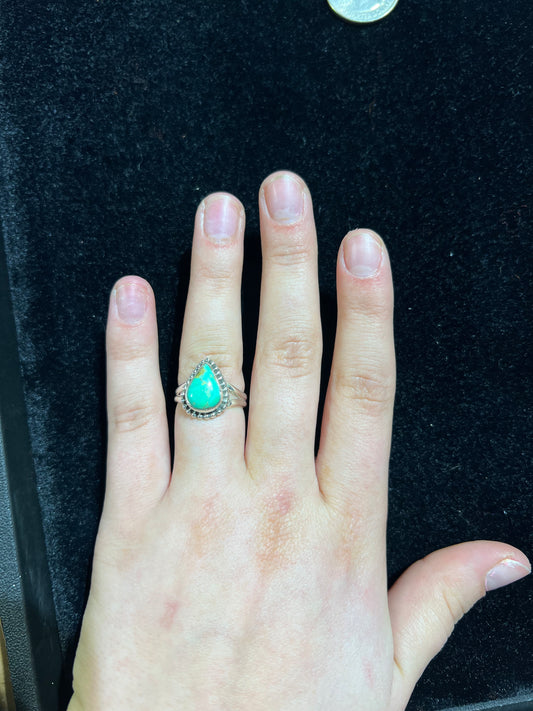 Size 6.5 Pixie Green Turquoise Ring