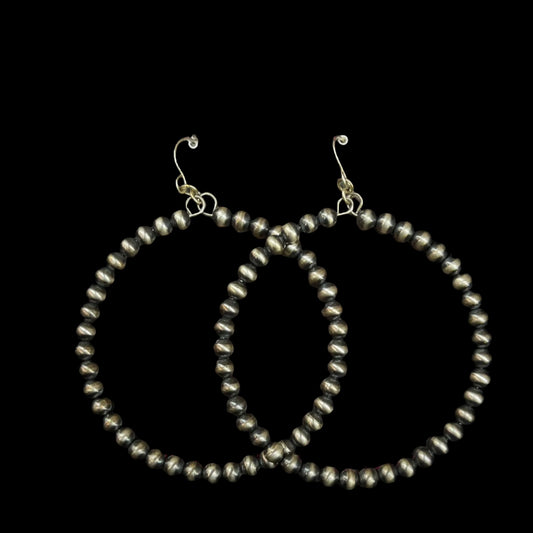 4mm Navajo Pearl Hoop Earrings