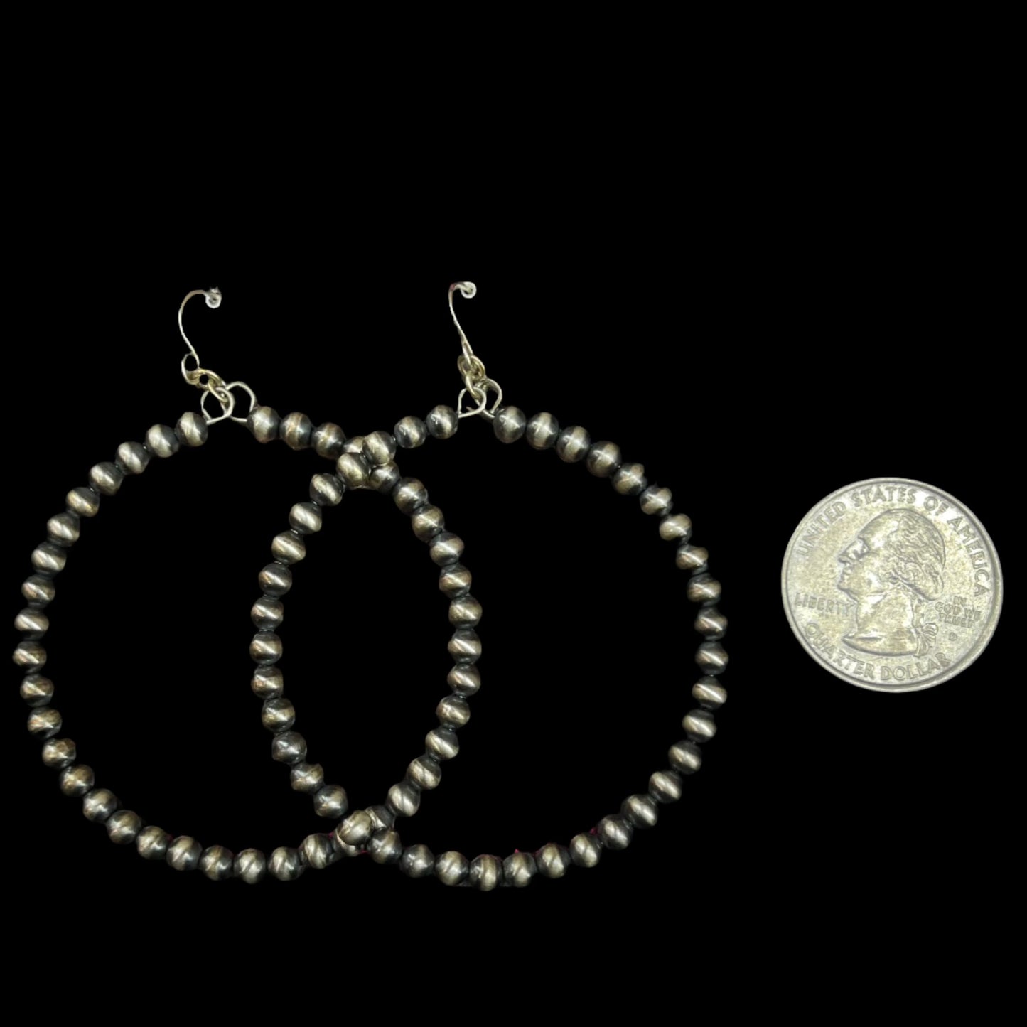 4mm Navajo Pearl Hoop Earrings