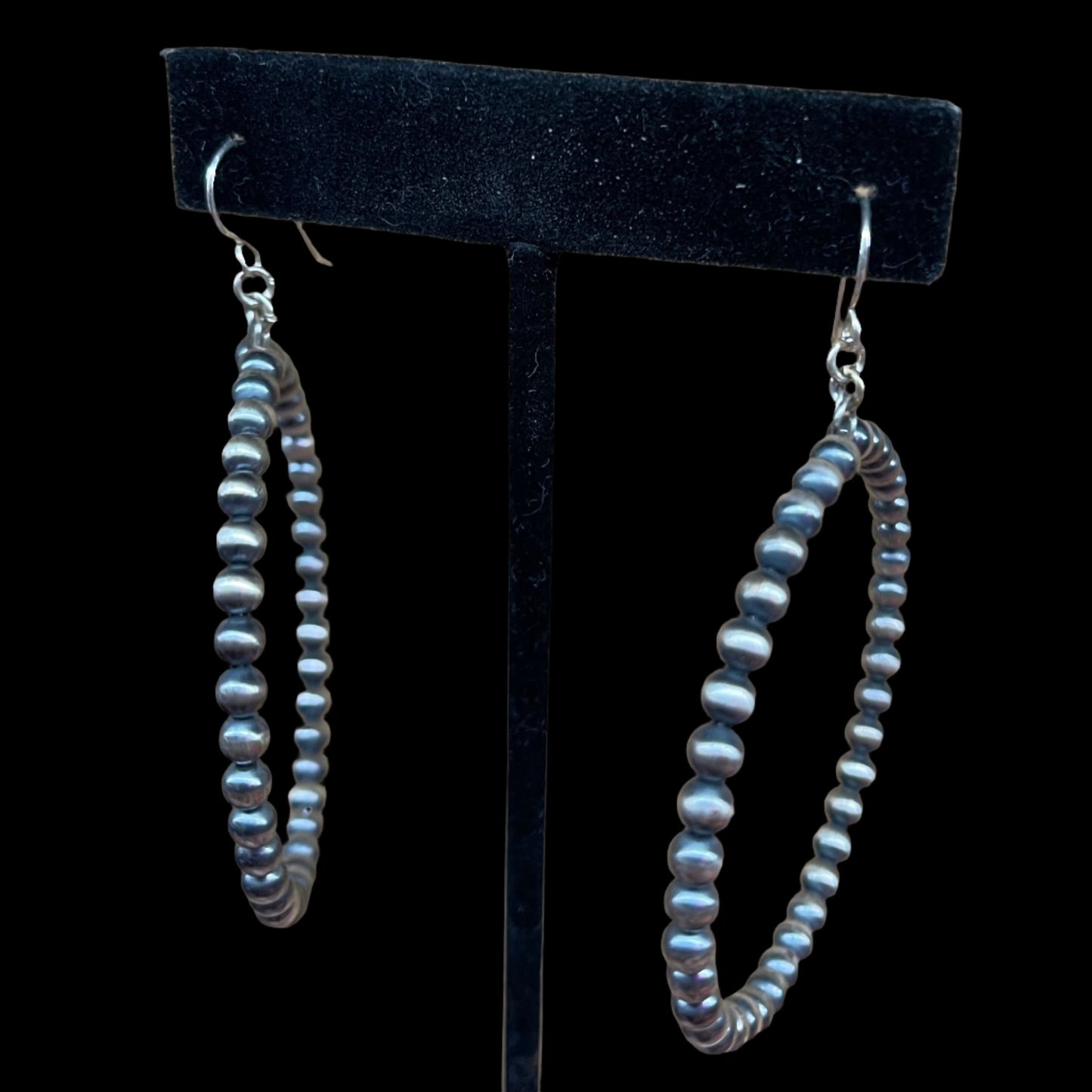 4mm Navajo Pearl Hoop Earrings