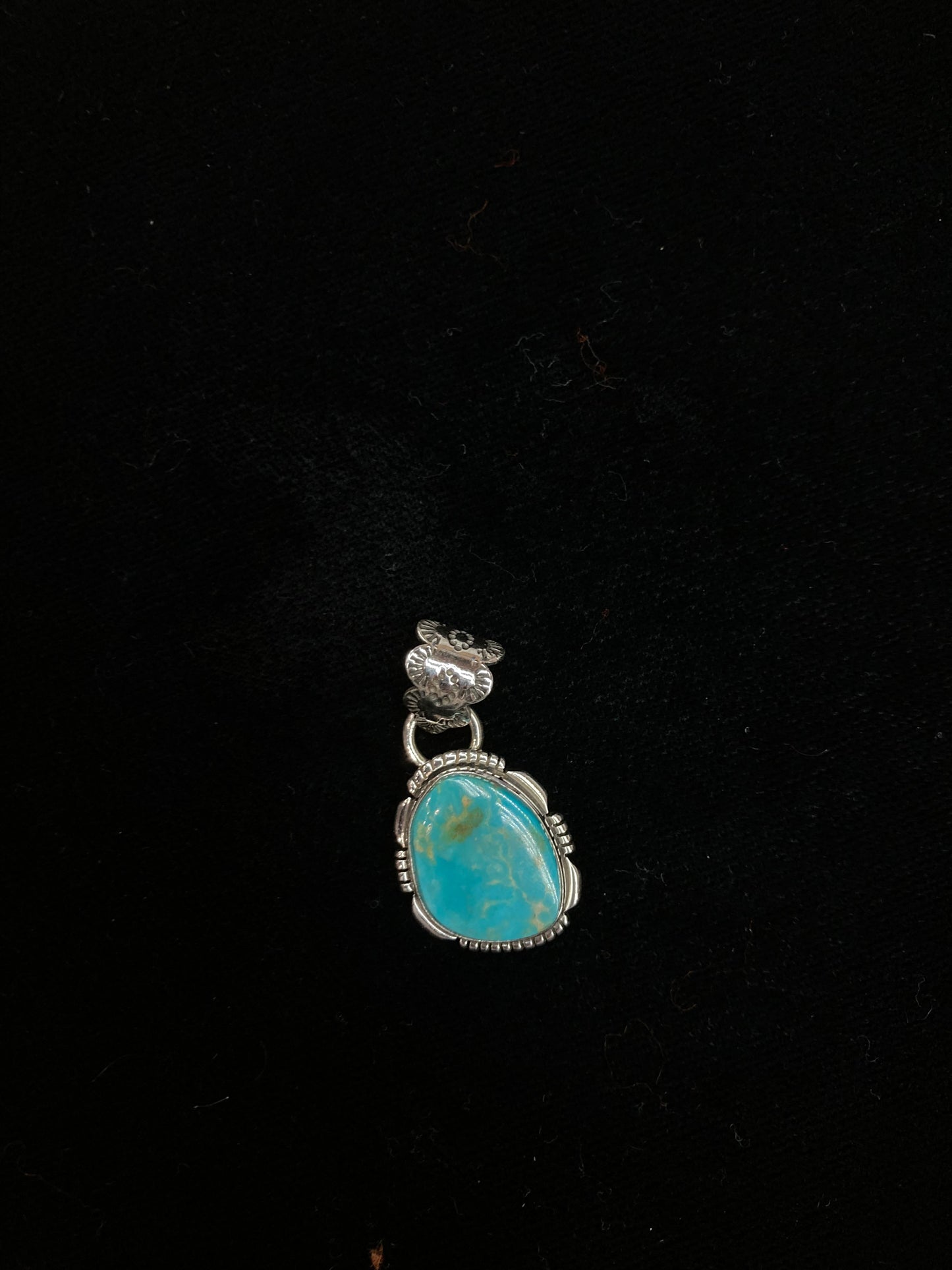 Small Turquoise pendant with a 7mm Bale