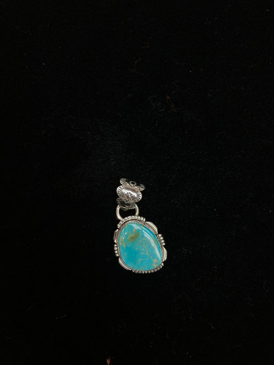 Small Turquoise pendant with a 7mm Bale