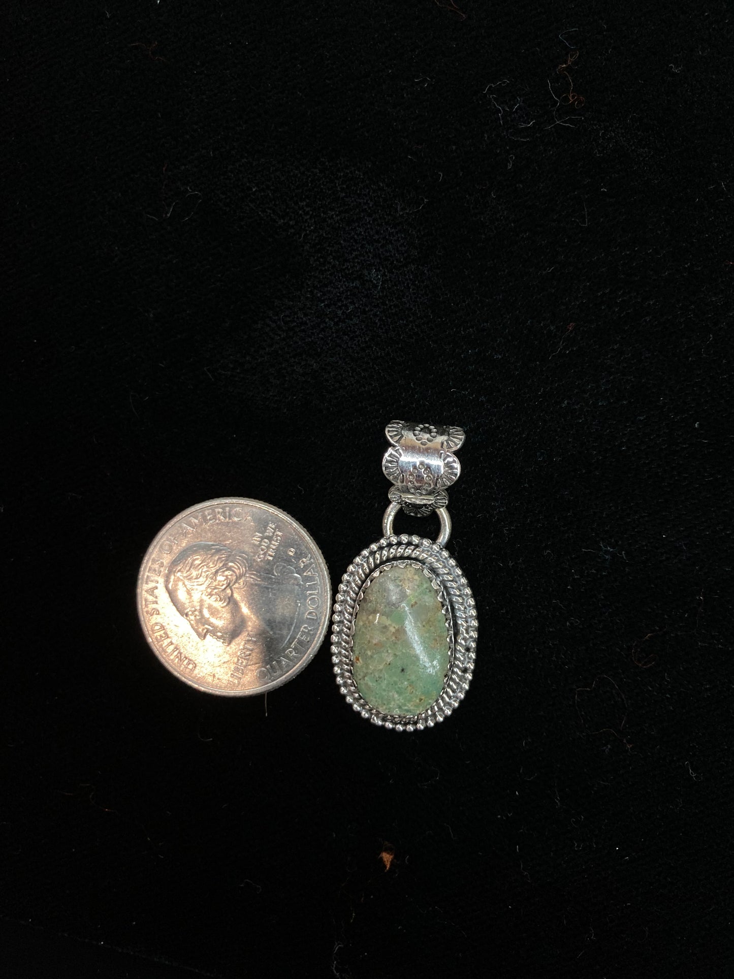 Small Turquoise pendant with a 7mm Bale