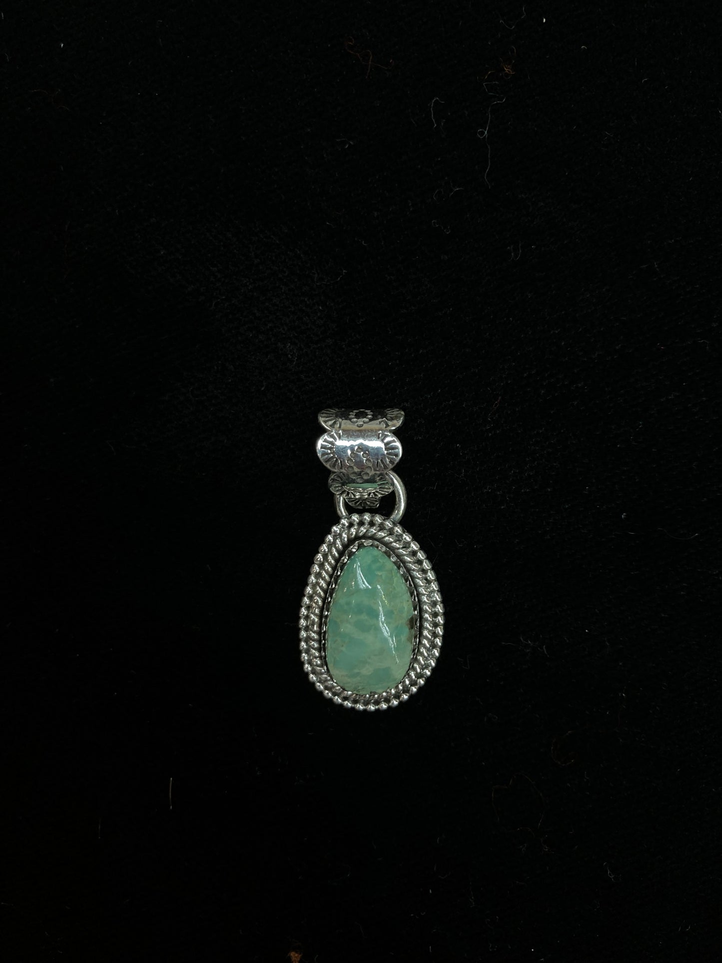 Small Turquoise pendant with a 7mm Bale