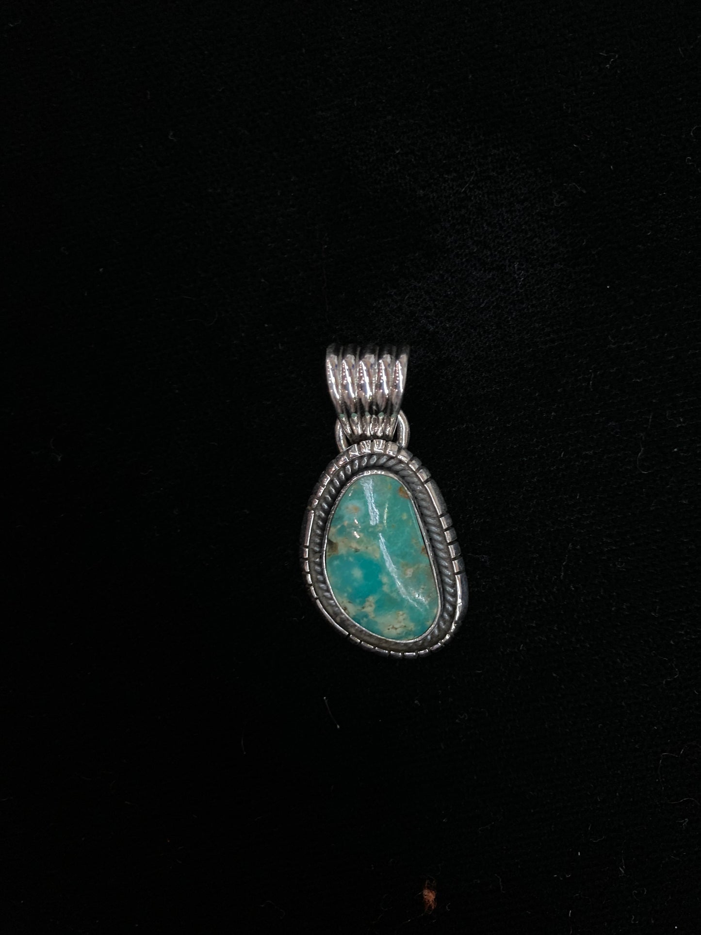 Small Turquoise pendant with a 7mm Bale