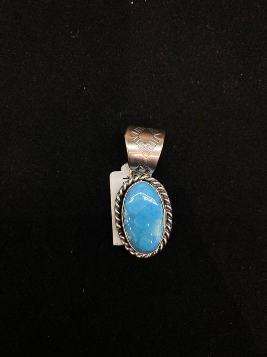 Golden Hills Turquoise Pendant with a 12mm Bale by Ned Nez, Navajo