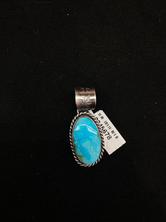 Sonoran Gold Turquoise Pendant with a 12mm Bale by Ned Nez, Navajo