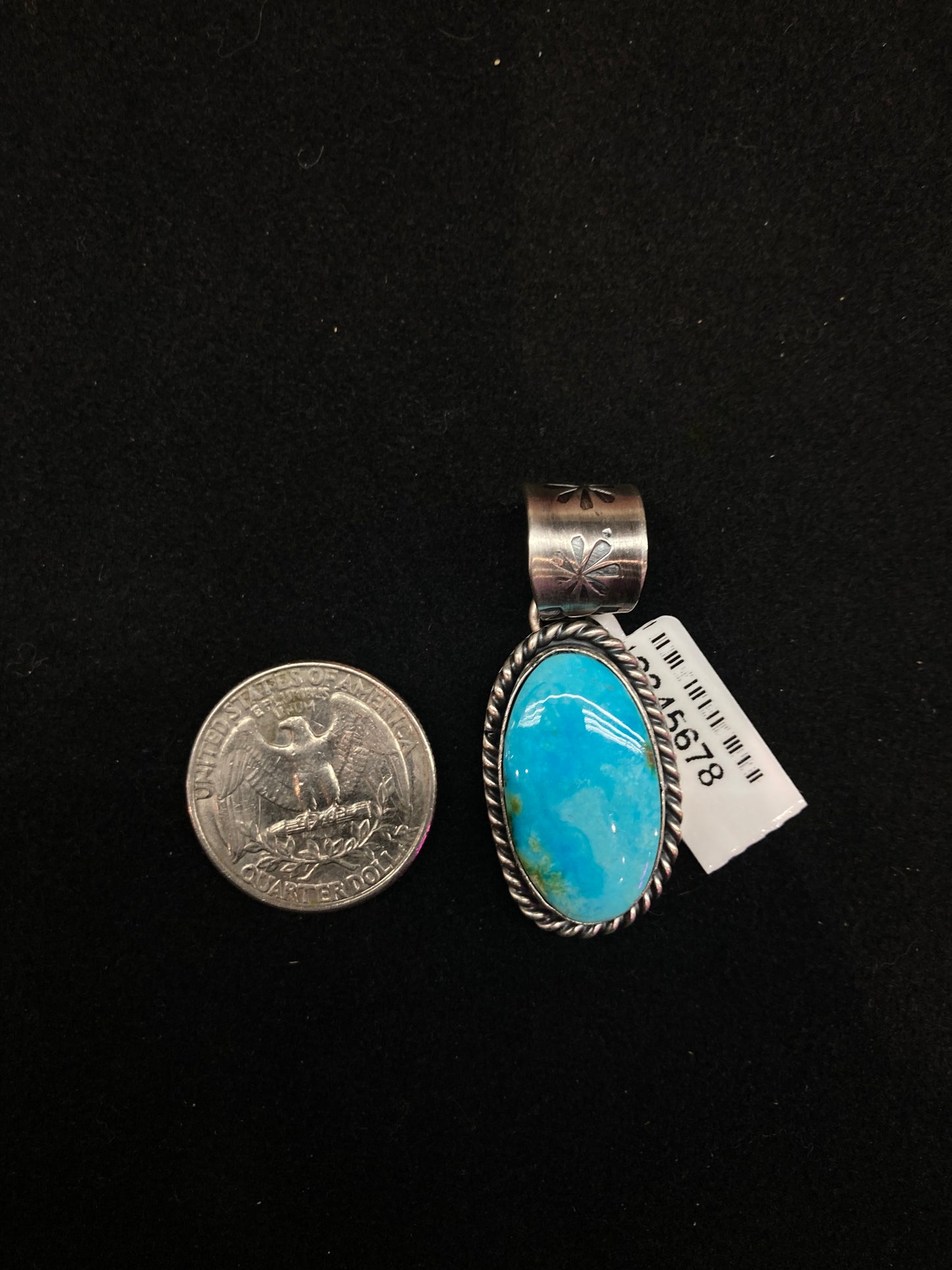 Sonoran Gold Turquoise Pendant with a 12mm Bale by Ned Nez, Navajo