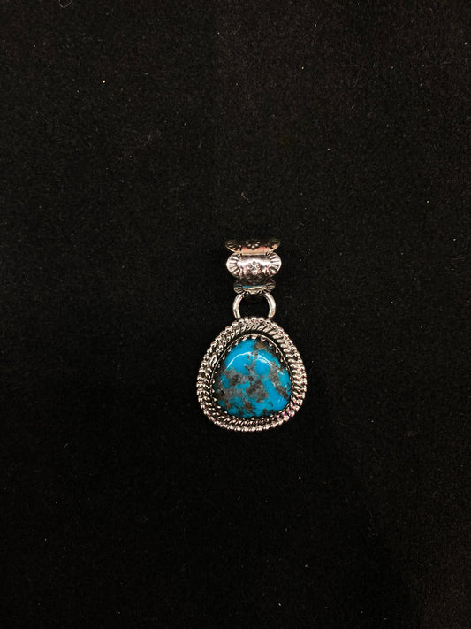 Dainty Turquoise Pendant with a 7mm bale