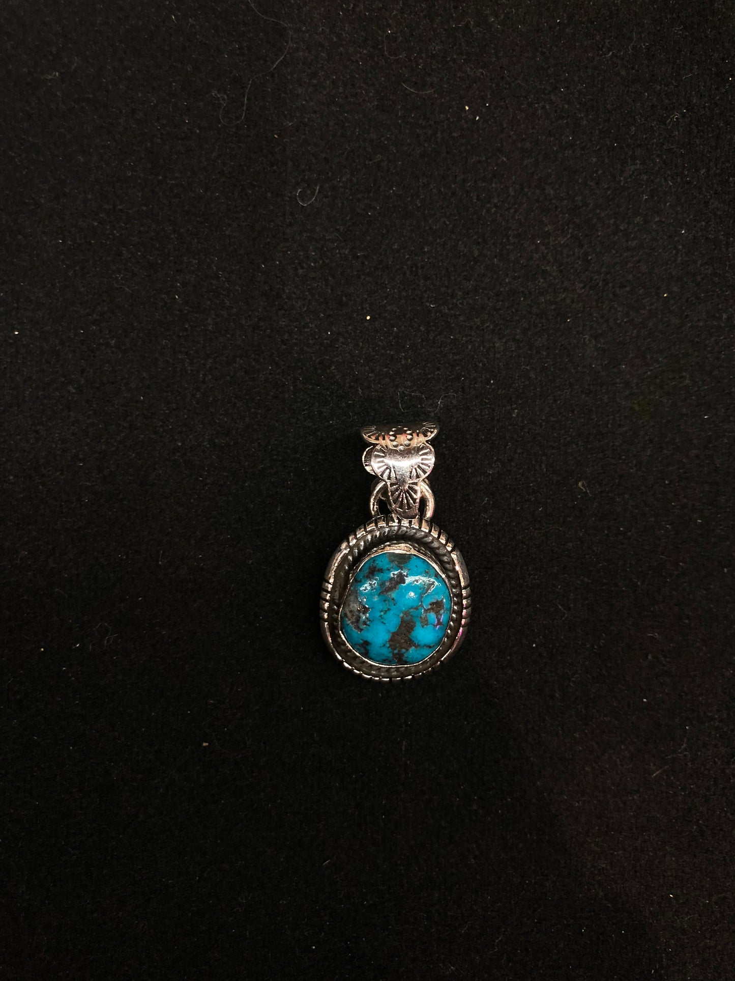 Dainty Turquoise Pendant with a 7mm bale