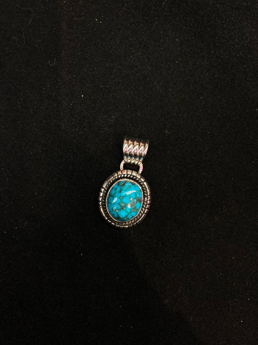 Dainty Turquoise Pendant with a 7mm bale