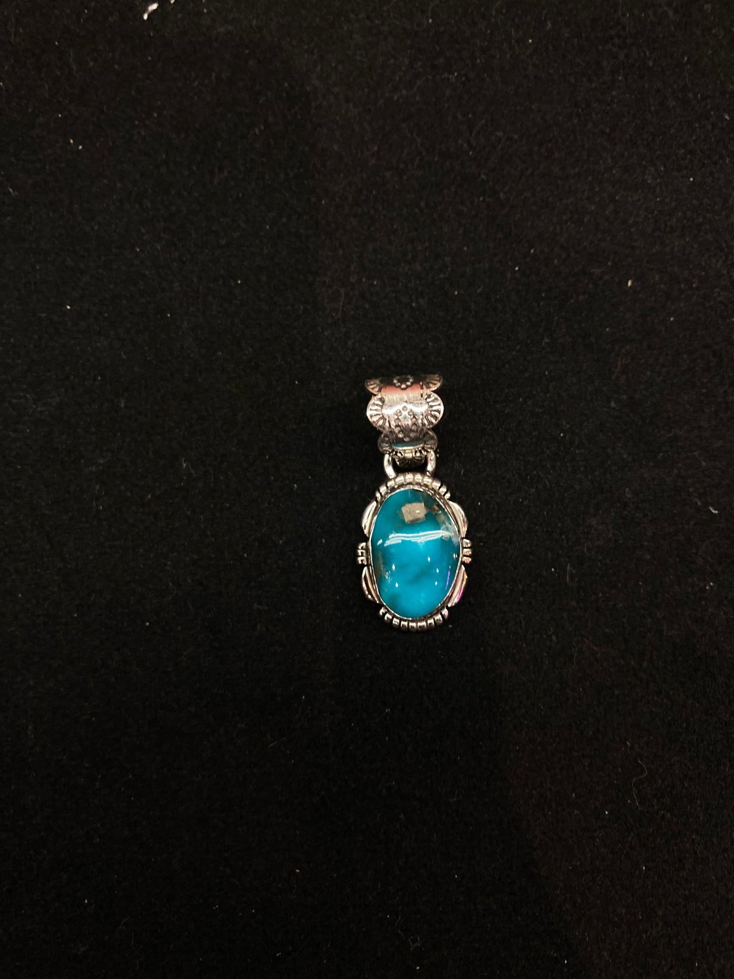 Small Turquoise Pendant with a 7mm Bale