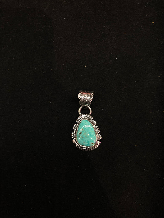 Small Turquoise Pendant with a 7mm Bale