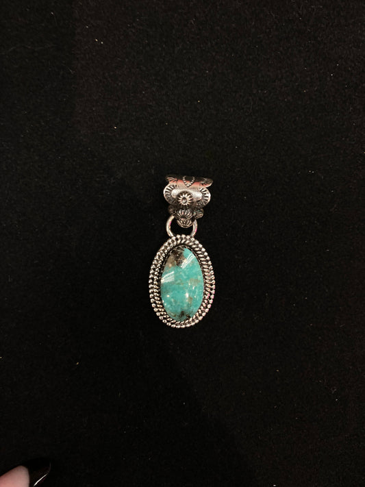 Small Turquoise Pendant with a 7mm Bale